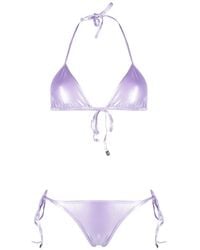 The Attico - High-Shine Triangle Bikini Set - Lyst