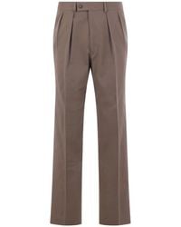 Caruso - Pleated Tailored Trousers - Lyst