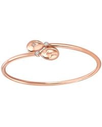 Faberge - 18Kt Rose Essence I Love You Crossover Diamonds Bracelet - Lyst