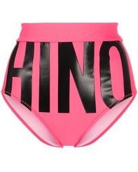 Moschino - Logo Print Bikini Bottom - Lyst