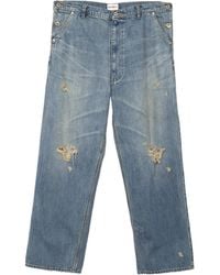 KAMIYA - Distressed Ripped Trousers - Lyst