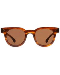 Sporty & Rich - Tortoiseshell Round-Frame Sunglasses - Lyst