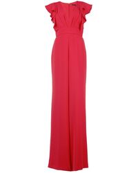 Jay Godfrey Ruffled Jumpsuit - Red