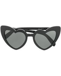 Saint Laurent - Sonnenbrille mit Gläsern in Herzform - Lyst