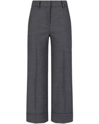 Incotex - Pressed-Crease Turned-Up-Hem Trousers - Lyst