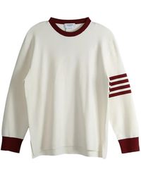 Thom Browne - Four-Stripe Crew-Neck Sweater - Lyst