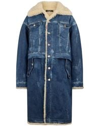 DSquared² - Parka Con Ribete De Borrego - Lyst