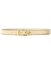 Ralph Lauren - Logo-Plaque Leather Belt - Lyst