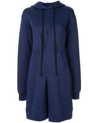 Unravel Project - Pintuck-Detail Hoodie Dress - Lyst
