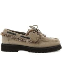Brunello Cucinelli - Shearling-Trimmed Suede Loafers - Lyst