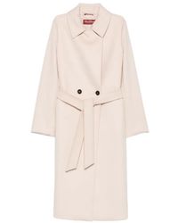 Max Mara - Belted Button-Fastening Coat - Lyst