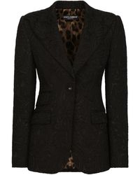 Dolce & Gabbana - Turlington Jacquard Single-Breasted Blazer - Lyst