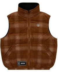 Aape By A Bathing Ape - Moonface Logo Check Vest - Lyst