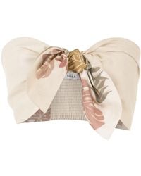 Amir Slama - Palm Leaf Print Cropped Top - Lyst