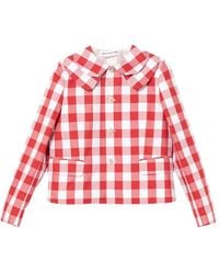 Comme des Garçons - Gingham Collared Jacket - Lyst