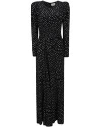 P.A.R.O.S.H. - Star-Print Belted Maxi Dress - Lyst