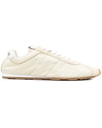 Miu Miu - Plume Nylon And Leather Sneakers - Lyst