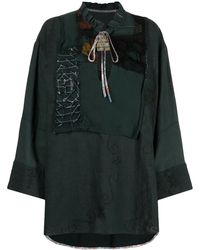 By Walid - Patchwork-Design Cotton Tunic - Lyst