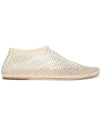 Christopher Esber - Mesh Leather-Trim Crystal Embellished Ballerina Flats - Lyst