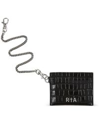 RTA - Dominic Crocodile-Effect Leather Wallet Chain - Lyst
