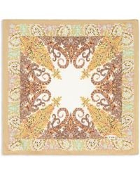 Etro - Abstract-print Silk Pocket Square - Lyst