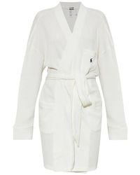 Polo Ralph Lauren - Logo-Embroidered Waffle-Knit Cotton Robe - Lyst