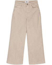 PAIGE - Vaqueros capri Anessa de talle alto - Lyst