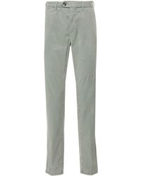 Canali - Pantalones chinos ajustados de talle medio - Lyst