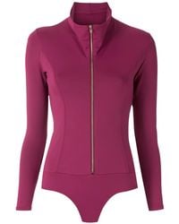 Amir Slama - Zipped Long Sleeves Bodysuit - Lyst