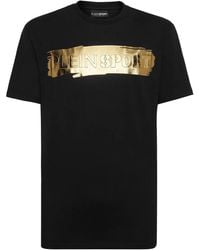 Philipp Plein - Brushstroke-Print Cotton T-Shirt - Lyst