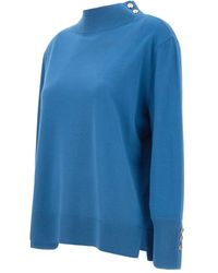 Elena Miro - Pullover mit geknöpftem Stehkragen - Lyst