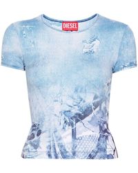 DIESEL - T-Shirt mit abstraktem Print - Lyst