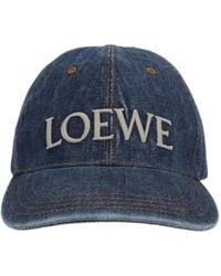 Loewe - Denim Baseball Cap - Lyst