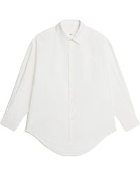 Ami Paris - Relaxed-Fit Cotton Shirt With Curved Hem - Lyst