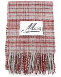 Marni - Checked Wool-Mohair Scarf - Lyst