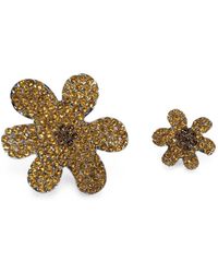 Marni - Crystal-Embellished Flower Pins - Lyst