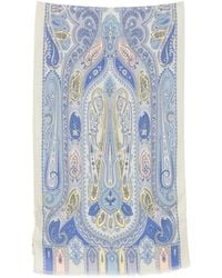 Etro - Sciarpa Con Frange E Stampa Paisley - Lyst