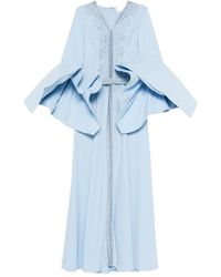 Reem Al Dhaheri - Ruffled Embroidered Maxi Kaftan - Lyst