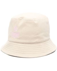 Isabel Marant - Logo-embroidered Cotton Bucket Hat - Lyst