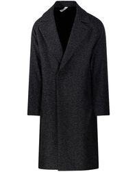 Hevò - Houndstooth-Pattern Single-Breasted Coat - Lyst
