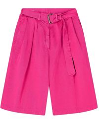 Dries Van Noten - Belted Overdyed Bermuda Shorts - Lyst