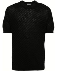 Emporio Armani - Crew-neck Knitted Top - Lyst
