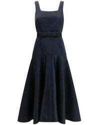 P.A.R.O.S.H. - Square-Neck Midi Dress - Lyst