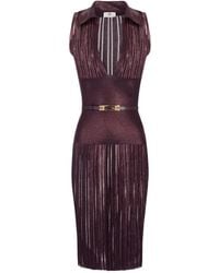 Elisabetta Franchi - Pleated Midi Dress - Lyst