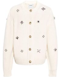 Barrie - Embroidered Cashmere Cardigan - Lyst