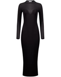 Nina Ricci - Textured Semi-sheer Midi Dress - Lyst