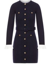 Self-Portrait - Viscose Knit Mini Dress - Lyst