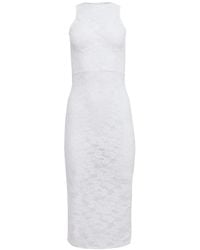 Fleur du Mal - Le Stretch Lace Racer Midi Dress - Lyst