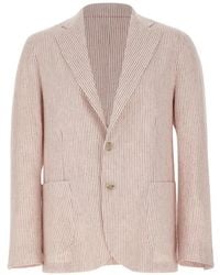 Barba Napoli - Easy J Striped Patch-Pocket Blazer - Lyst