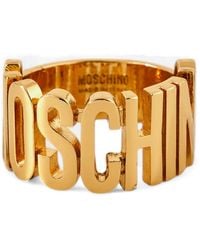Moschino - Logo-Motif Ring - Lyst